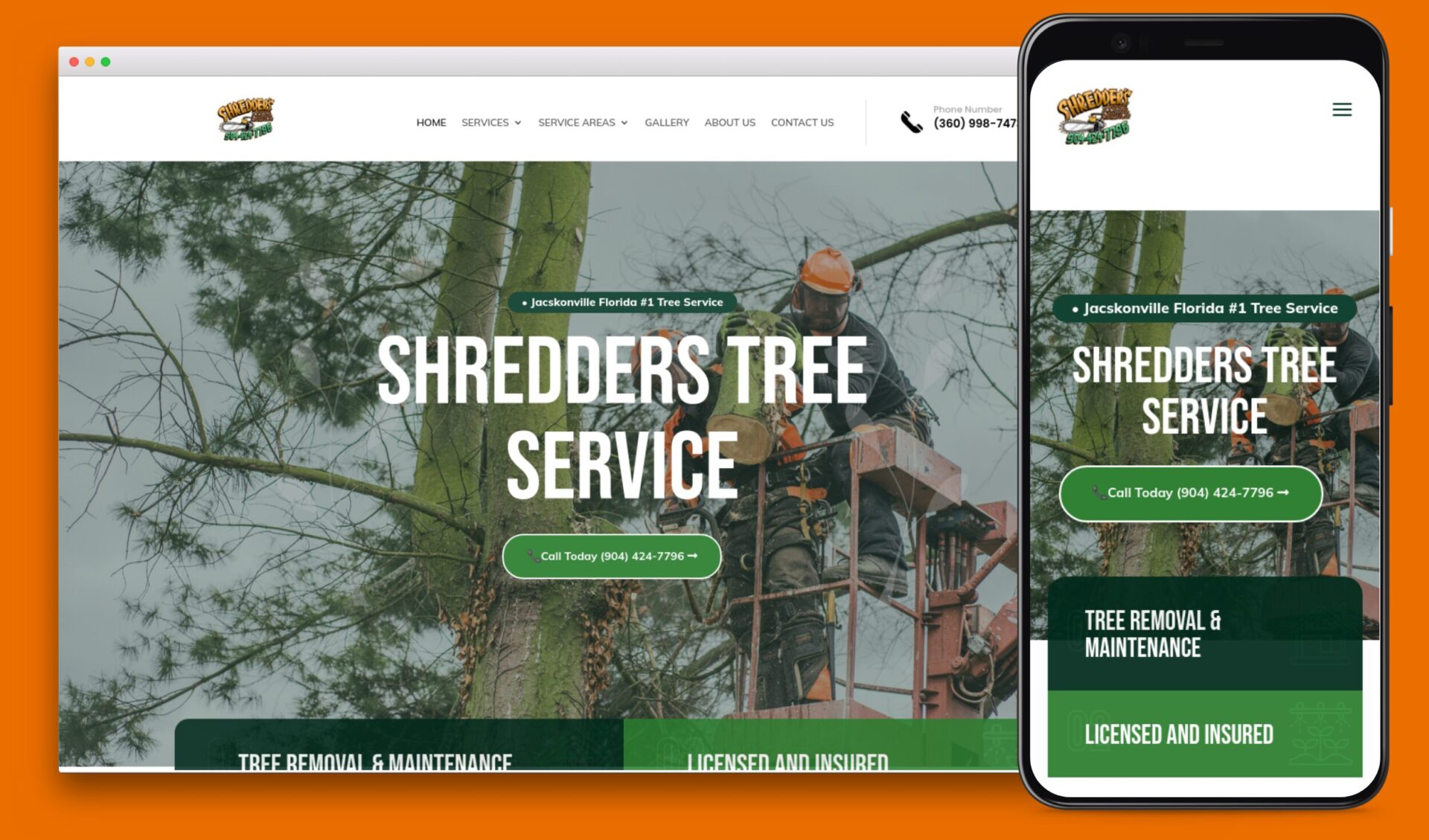 Shredder's Tree Service Website